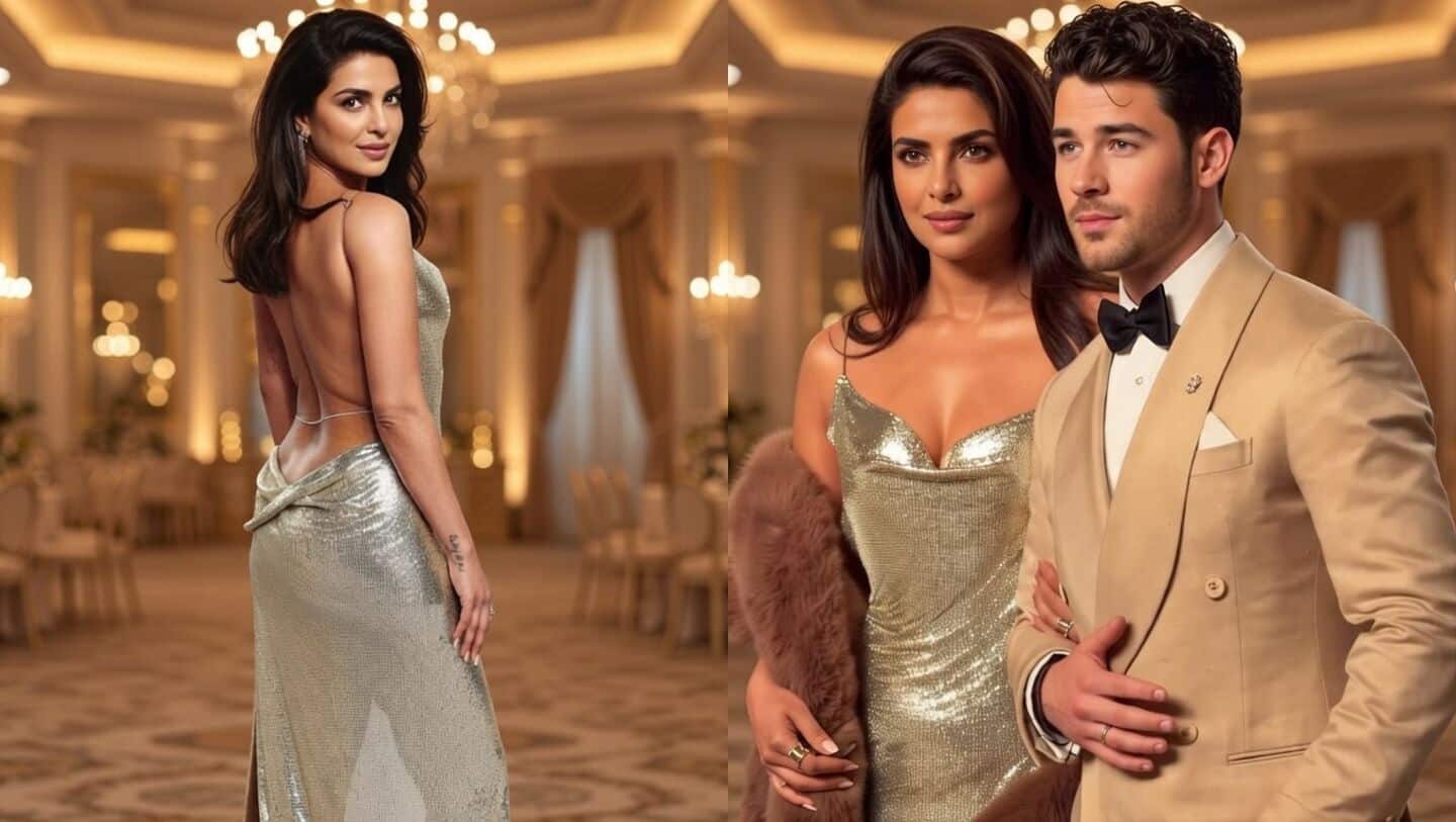 Priyanka Chopra-Nick Jonas shine in metallic Stella McCartney at Oscars