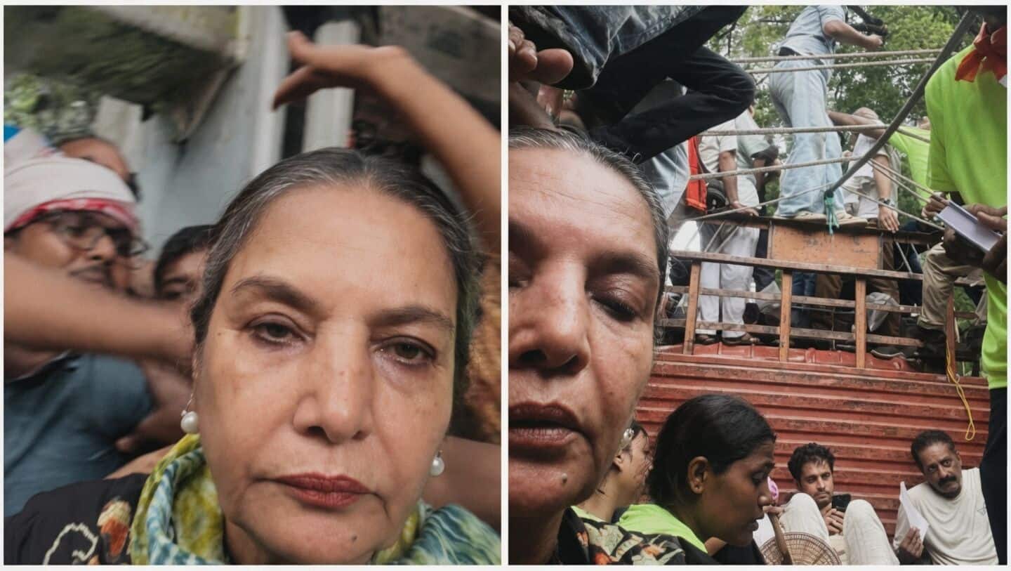 Shabana Azmi joins Delhi CJP protest demanding Dharmendra Pradhan's resignation