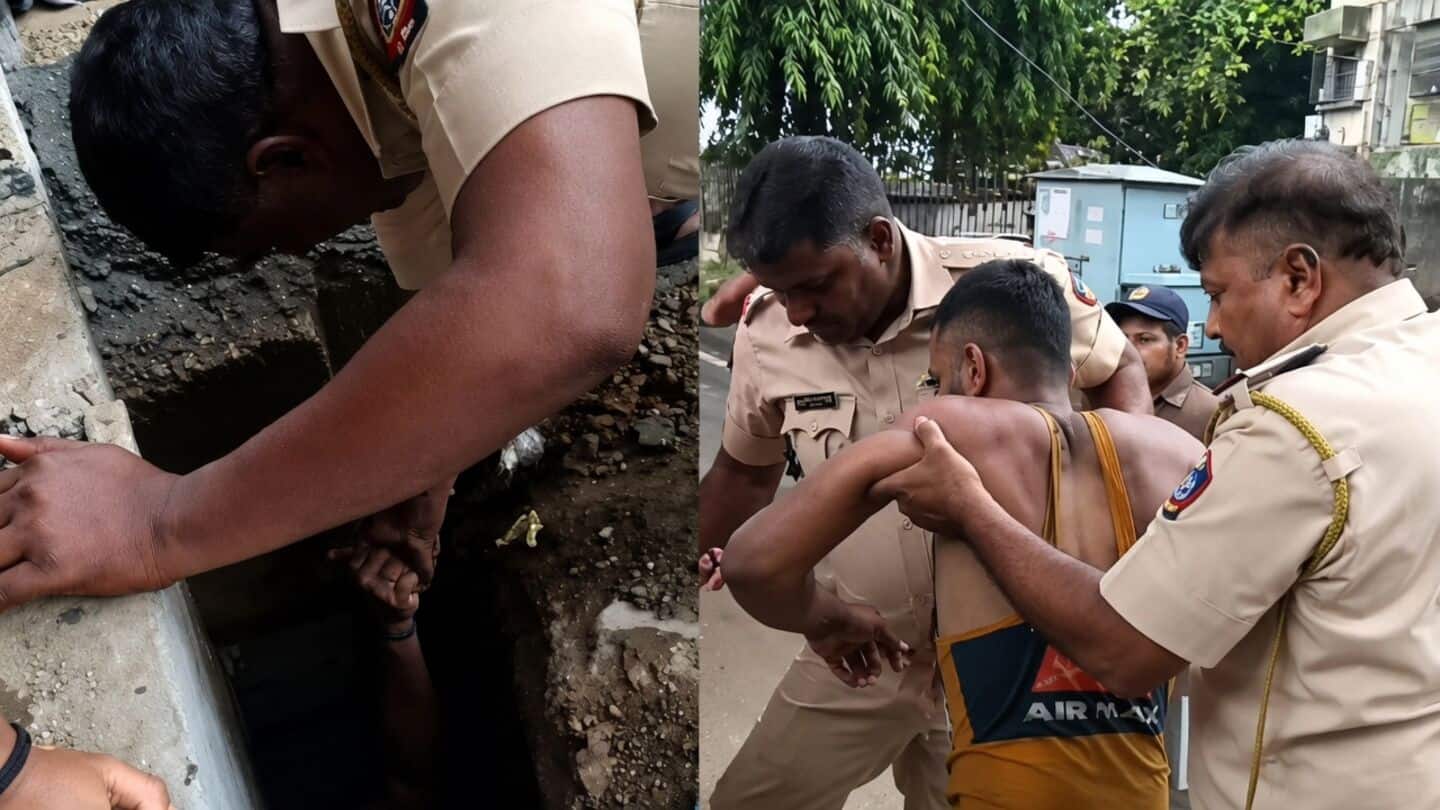 Mumbai Police rescue injured man trapped in Dahisar drain