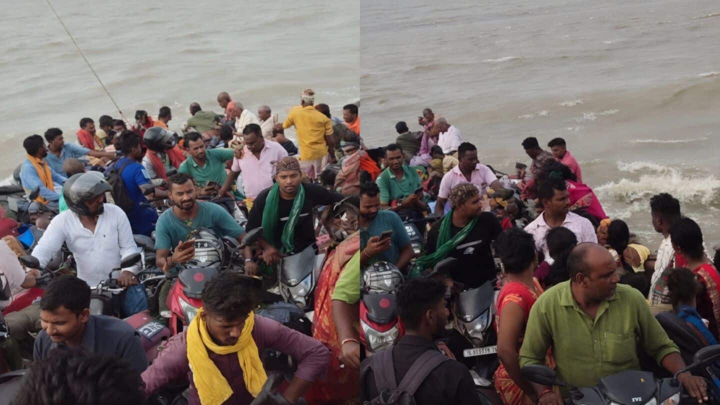 Viral video shows overloaded boat wobbling on Ganges in Bihar