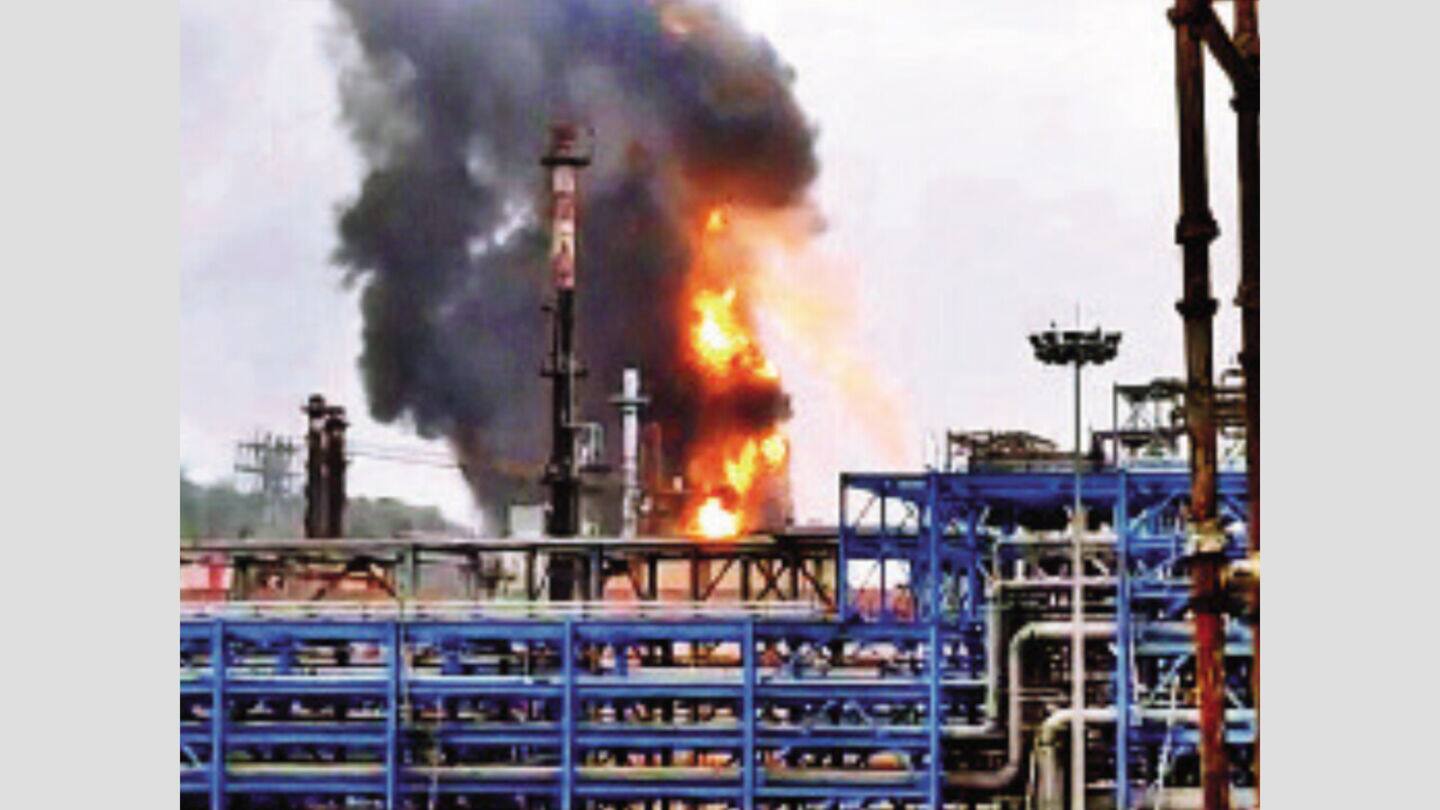 Visakhapatnam: Fire at petrochemical plant after lightning strikes tank