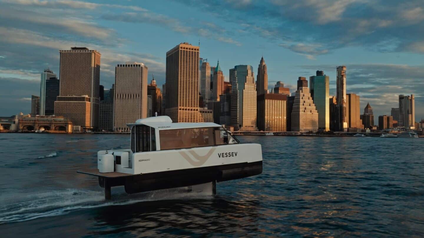 Vessev debuts VS-9 electric hydrofoil ferry in Brooklyn demo