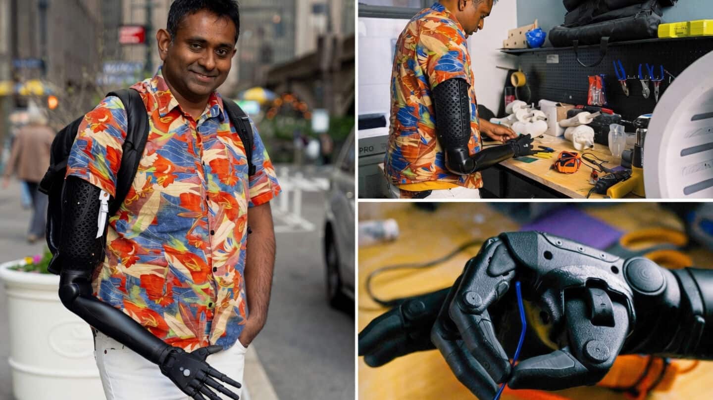Physicist Praveen Gowtham gets 1st Hero FLEX from Open Bionics