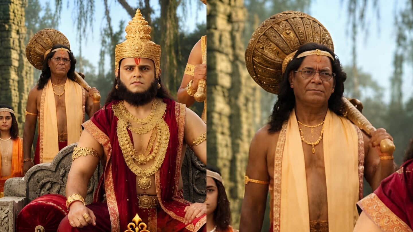'Mahakavya Shri Ramayan Katha' Sugriv poster with glasses sparks jokes