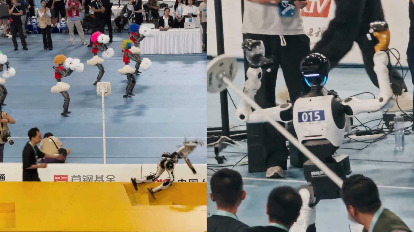 Silver humanoid robot steals show at World Humanoid Robot Games