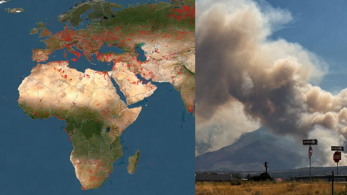 NASA FIRMS tracks wildfires across North America and Europe