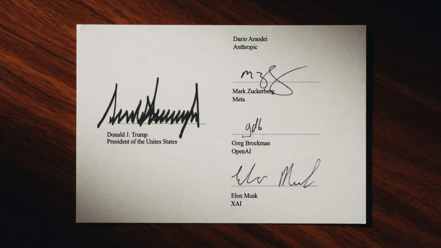 President Trump and tech leaders sign White House AI pact