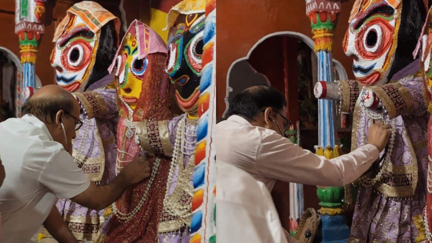Doctors perform symbolic health check on Lord Jagannath in Jaunpur