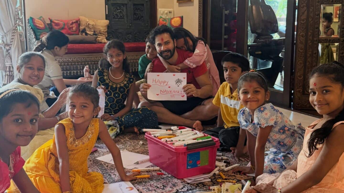 Dhawan posts Navratri Kanya Pujan photo on social media