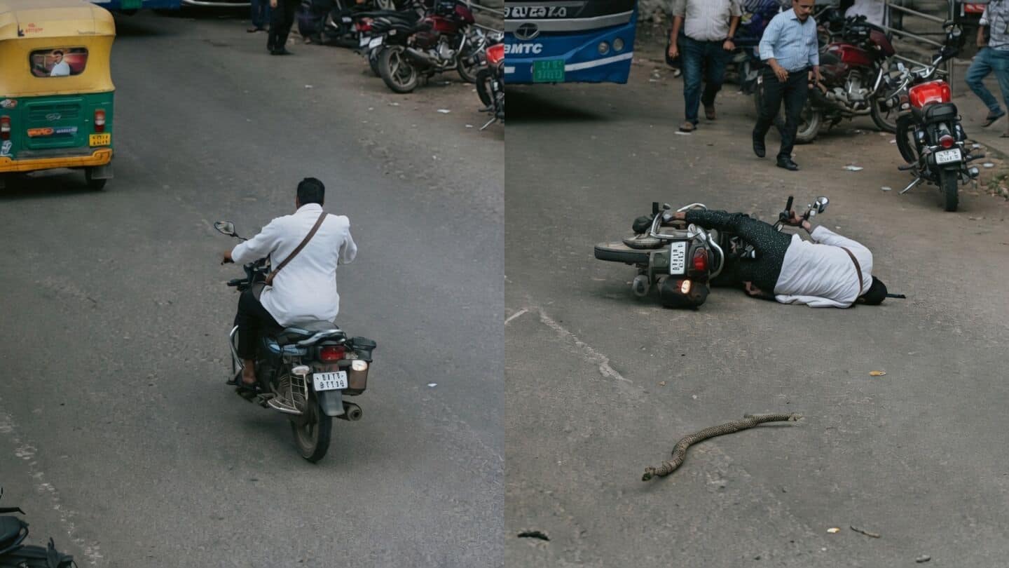 Rajajinagar man Satish, 52, injured by falling branch, helmetless