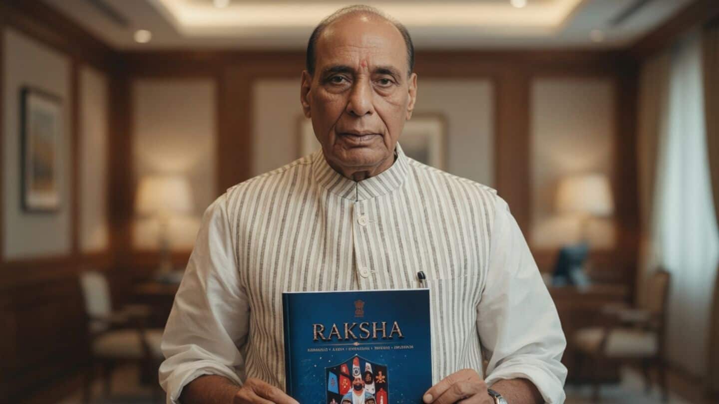 Defense Minister Rajnath Singh unveils India's 'Raksha' 10-year defense plan