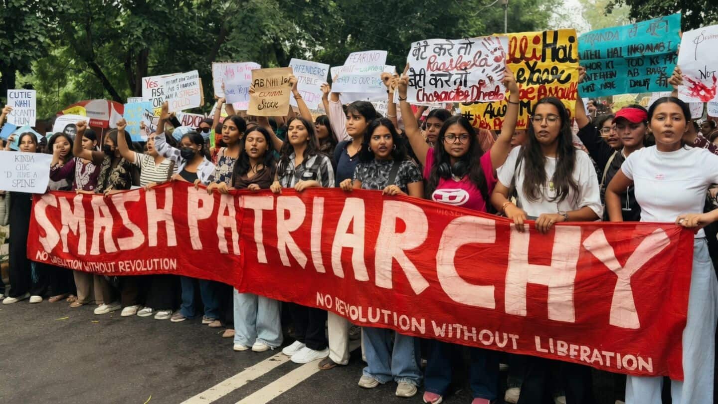 Delhi University students march after alleged Aastha Kunj gang rape