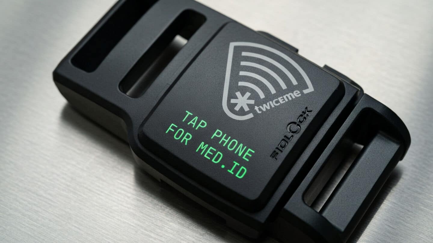 Fidlock and Twiceme unveil snap buckle storing helmet emergency information