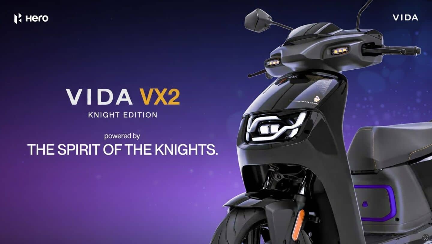 Vida's VX2 Knight Edition scooter celebrates IPL team KKR