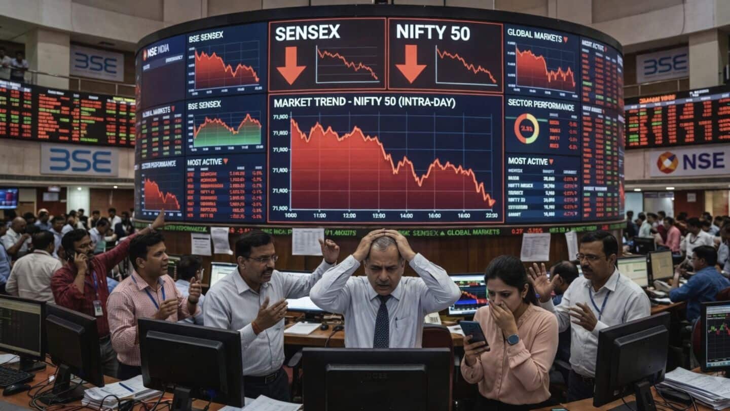 Nifty falls for 5th day as Sensex drops 281 points