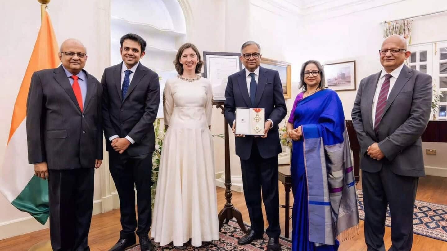 Tata Sons chairman Chandrasekaran receives honorary knighthood from King Charles