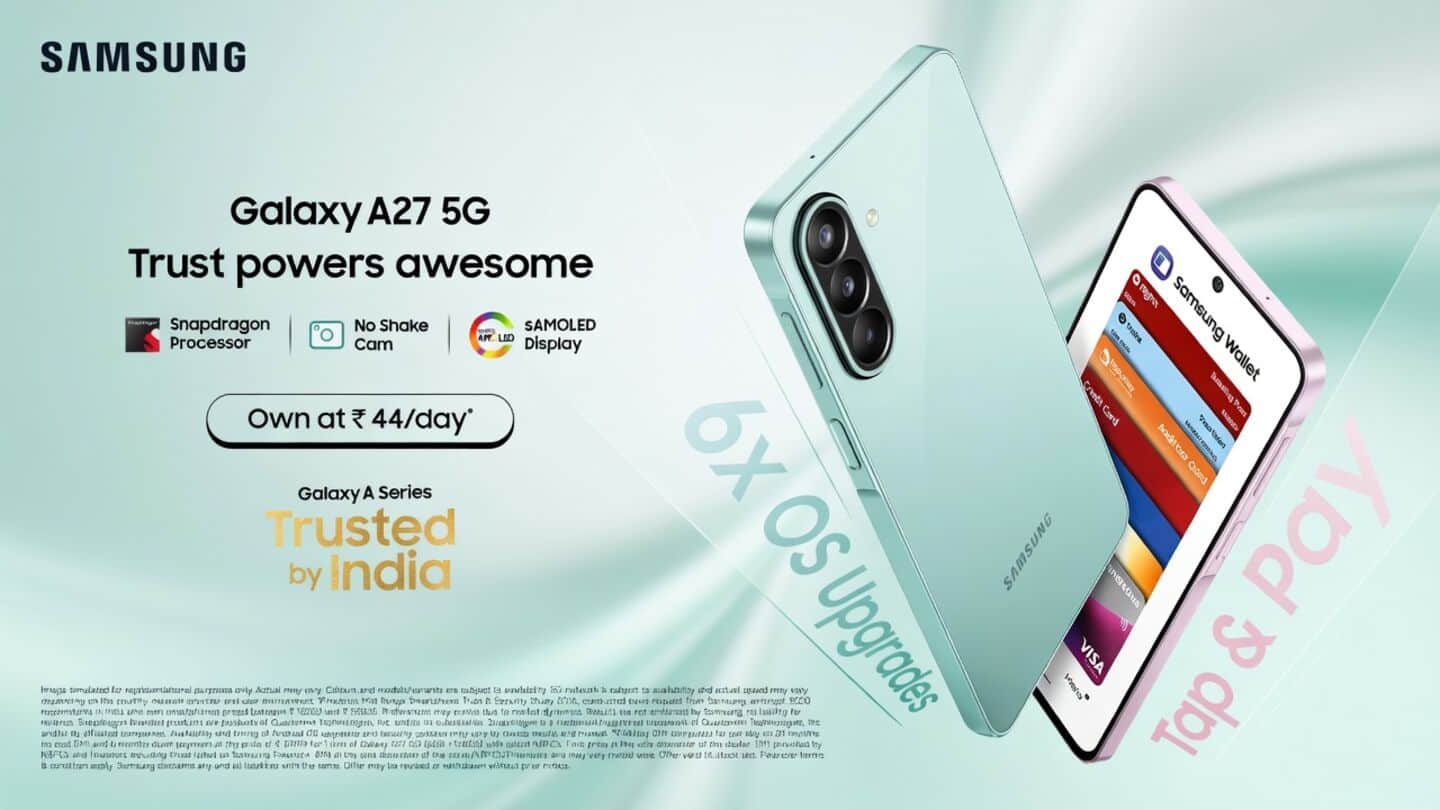 Samsung launches Galaxy A27 5G in India with Gemini, Perplexity