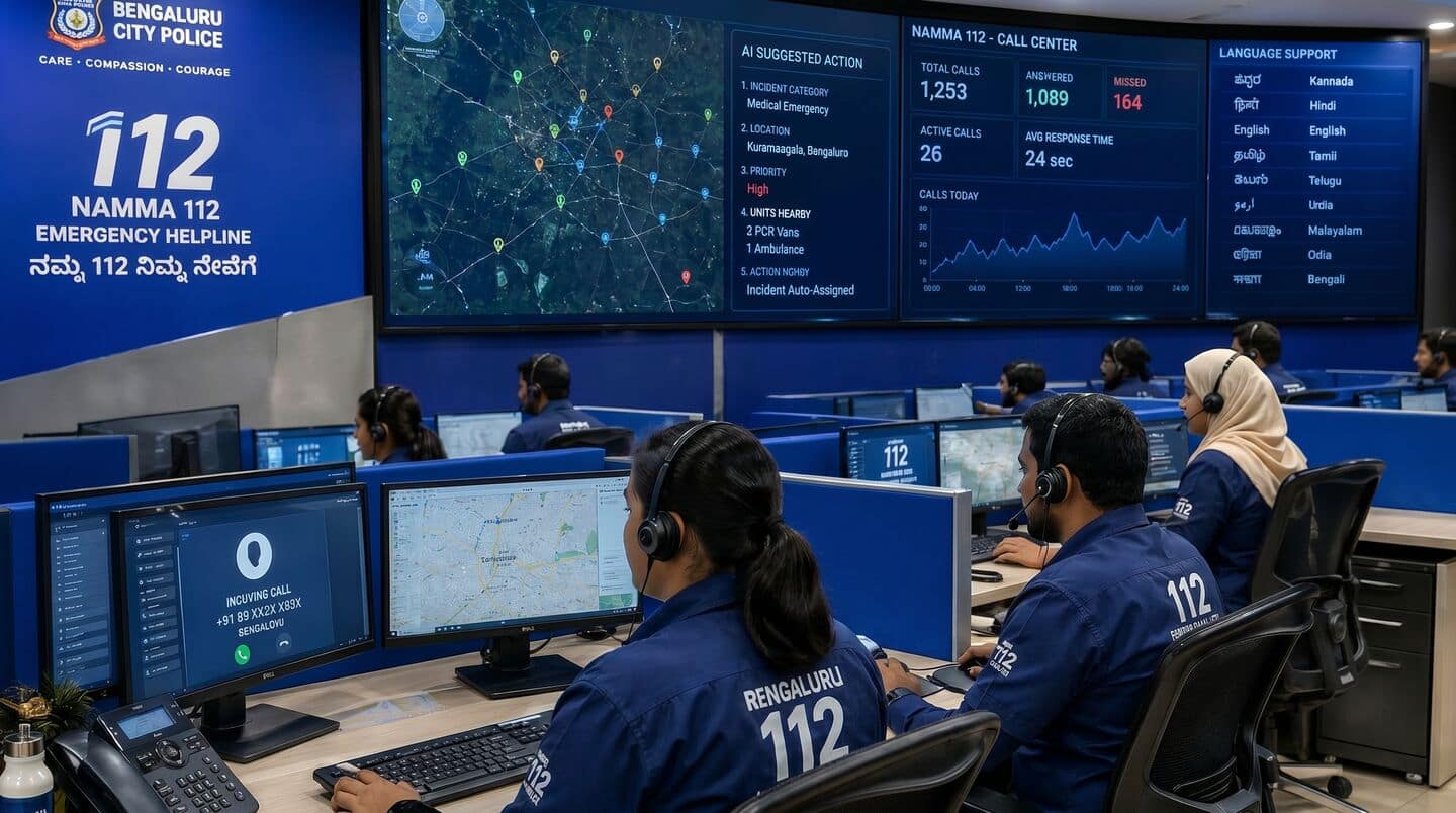 India's 1st Namma 112 AI multilingual helpline launches in Bengaluru