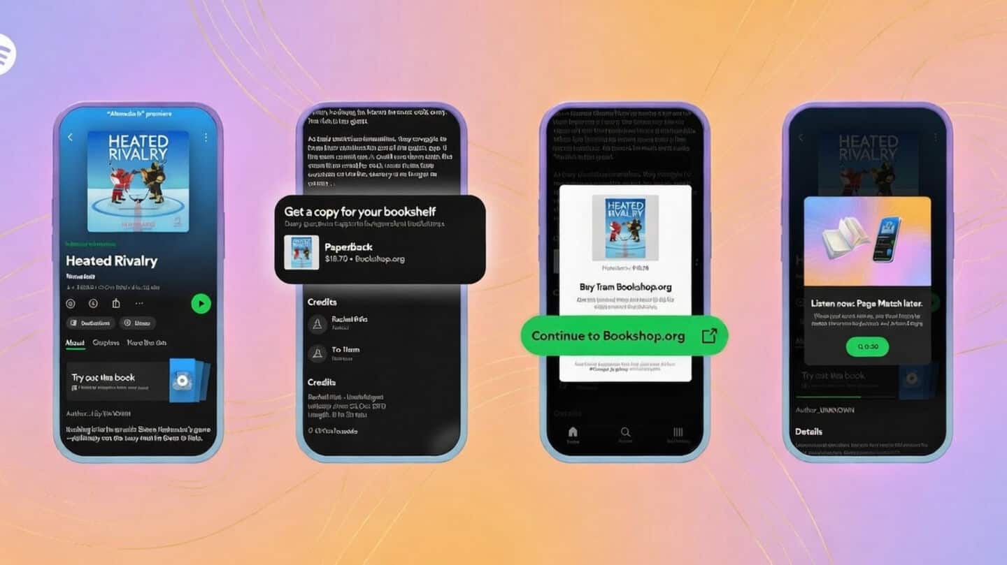 Spotify partners with Bookshop.org to sell physical books in app