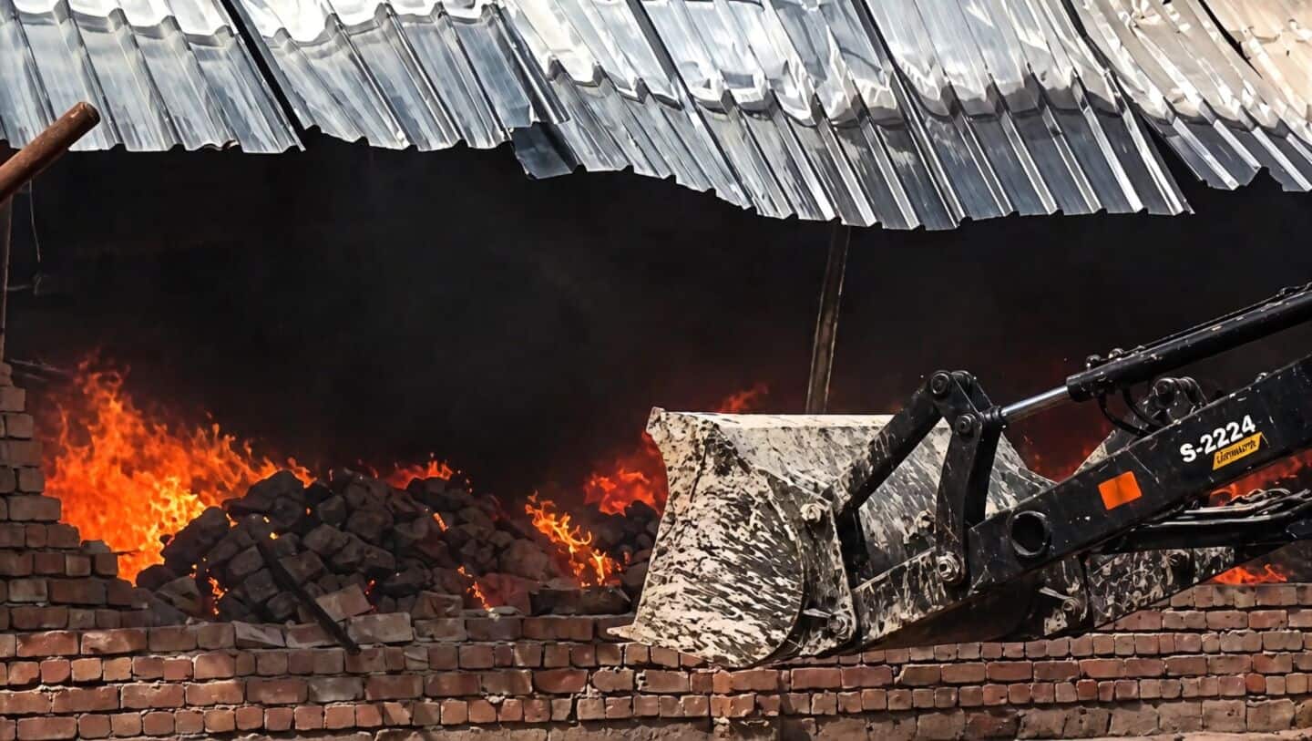 Huge fire near Hapur bus stand destroys about 70 huts