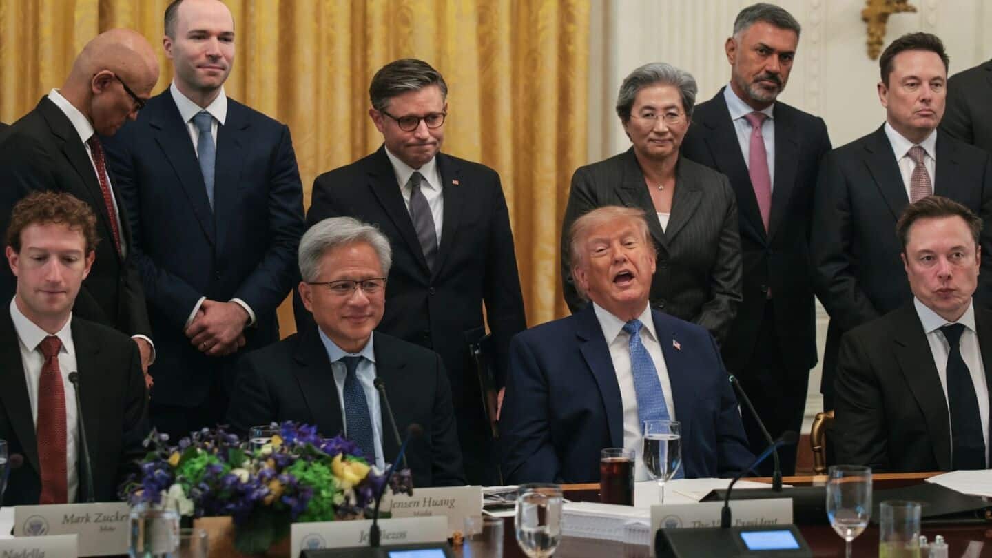 Donald Trump urges tech firms self-regulate AI at America.gov launch