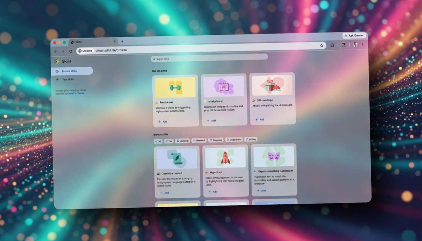 Google launches Skills for Chrome desktop to save Gemini prompts
