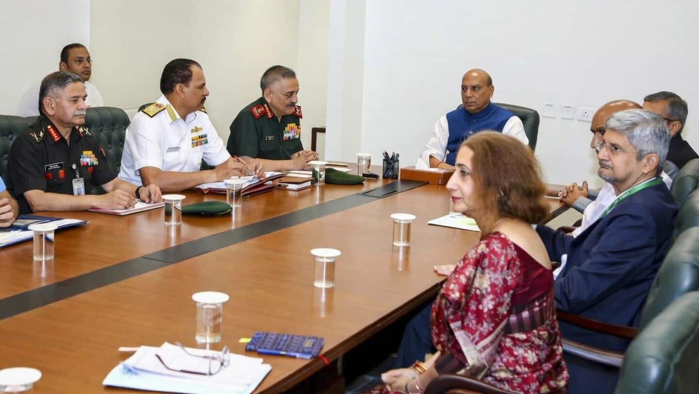 Rajnath meets military, defense officials amid West Asia tensions