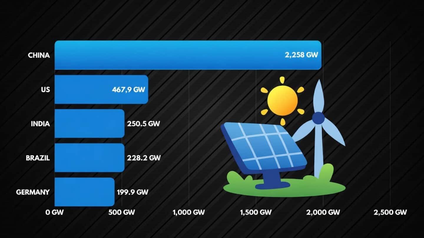 Record 6.65 GW solar makes India 3rd largest renewable market