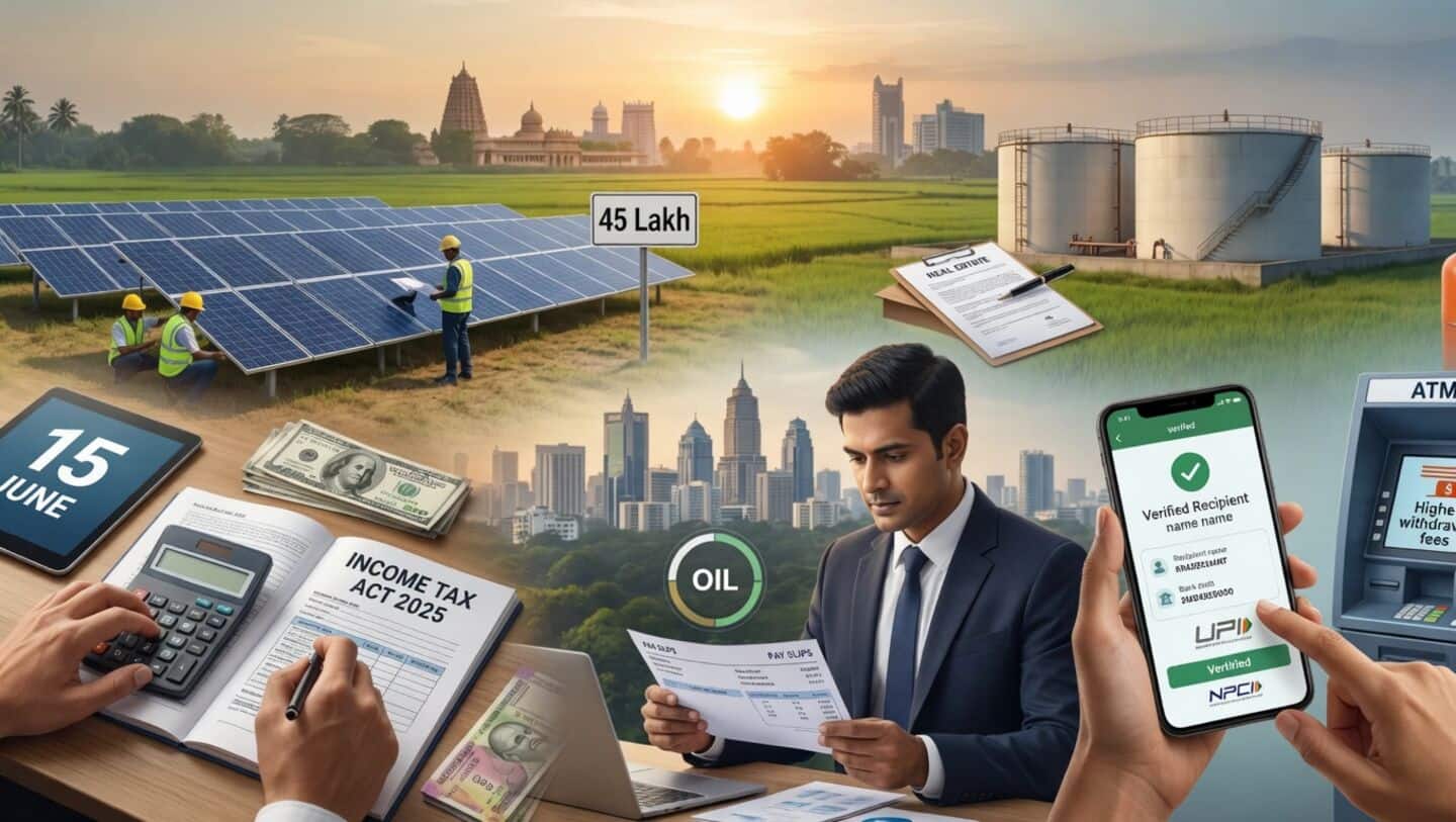 June 2026 updates bring tax, ATM, UPI and solar changes