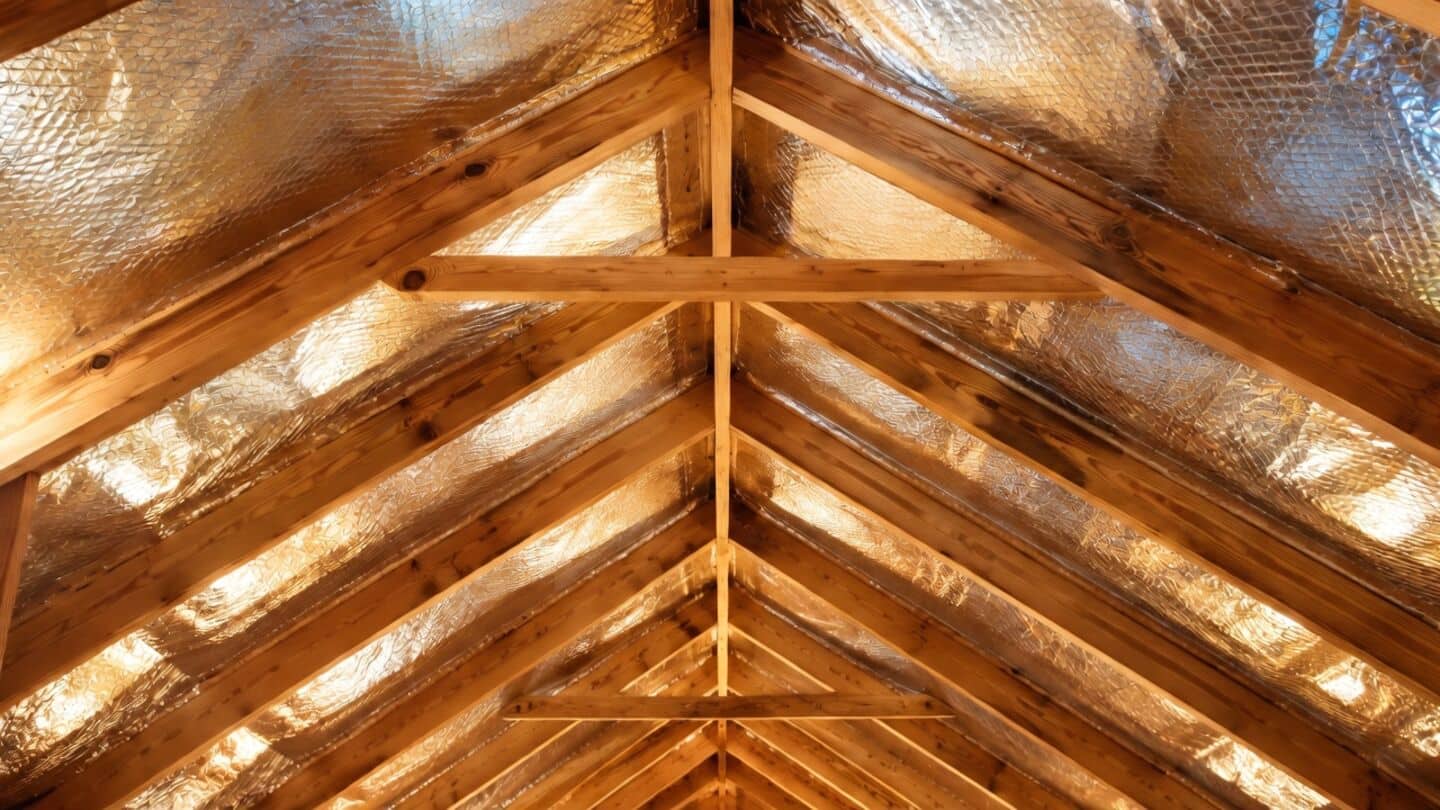 Attic aluminum foil can cut summer heat 10% to 53%