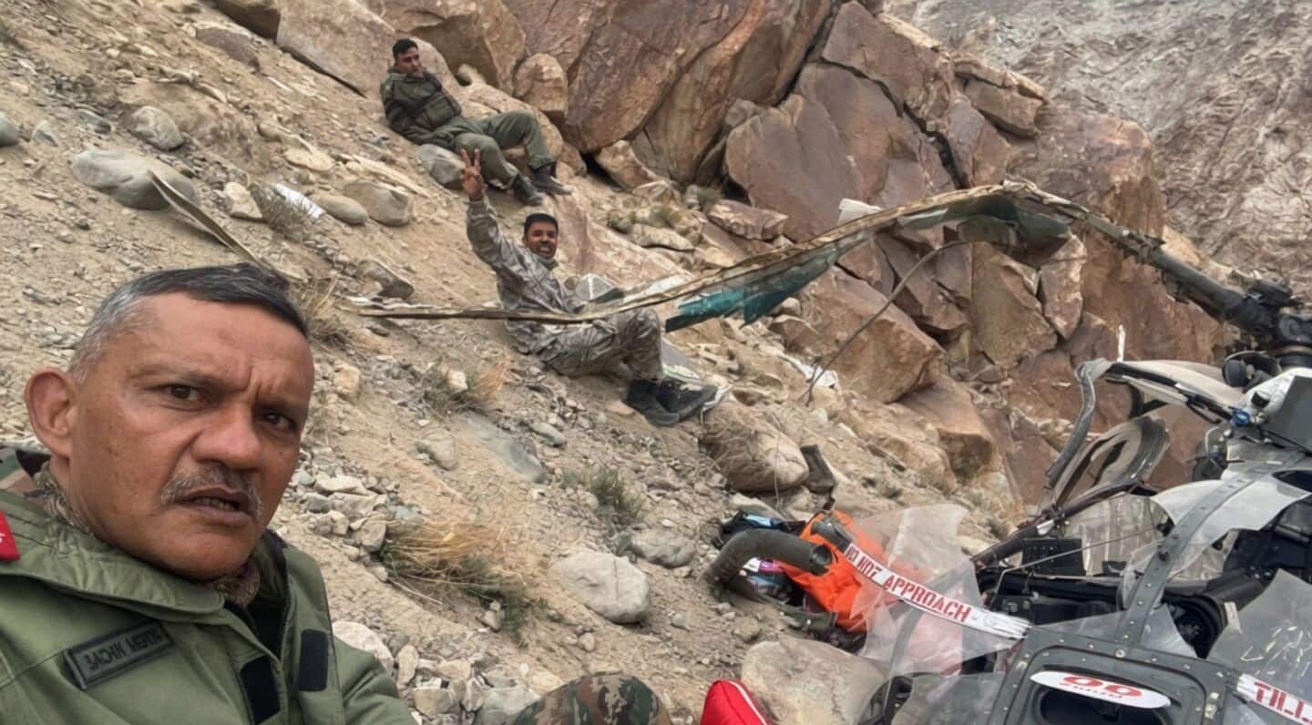 Three Indian Army officers injured in Leh helicopter crash