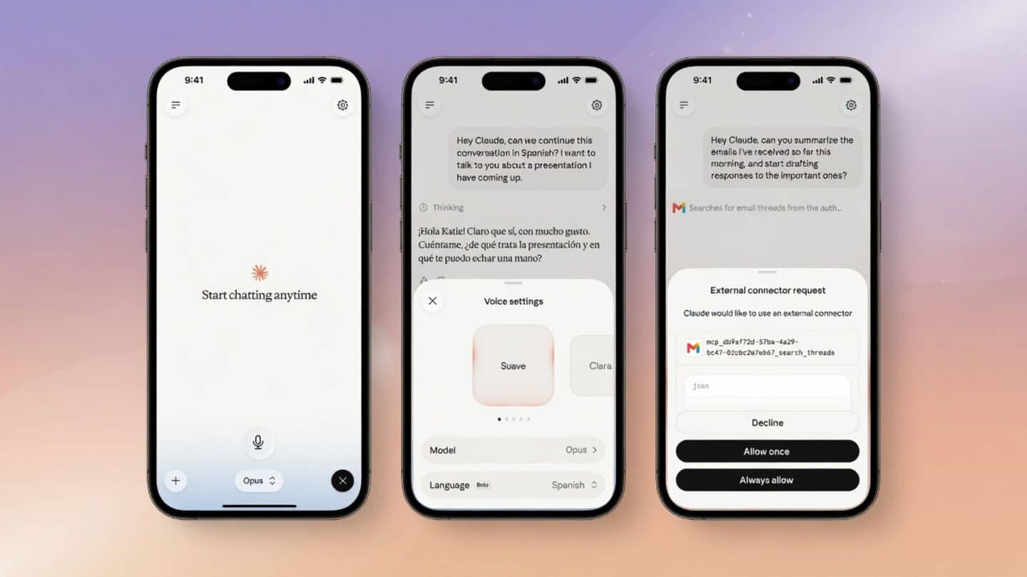 Anthropic upgrades Claude voice mode with Opus Sonnet haiku