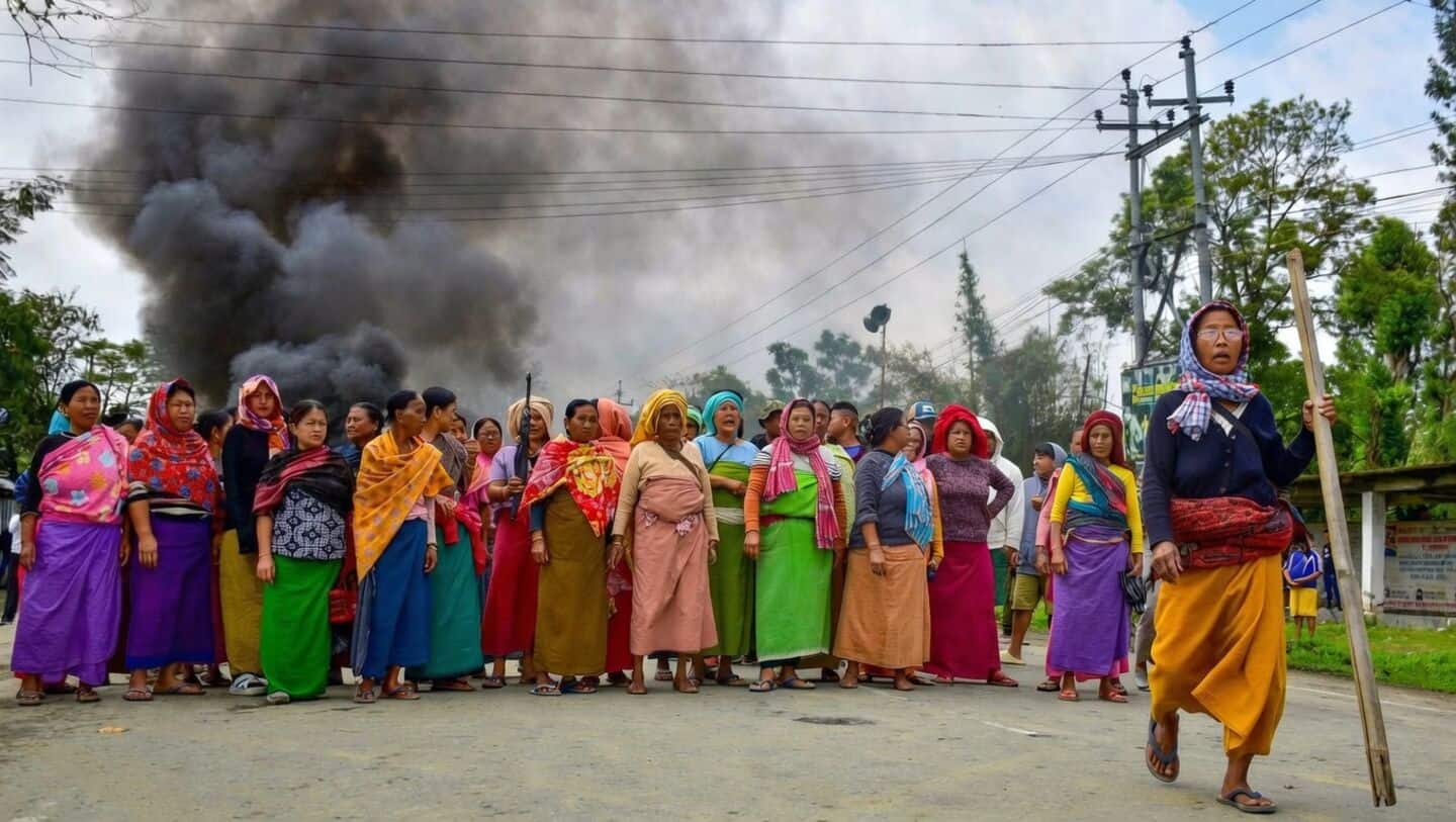 मणिपुर: बमबारी में बच्चों की मौत से भड़की आग, NIA जांच के बीच सड़कों पर प्रदर्शन