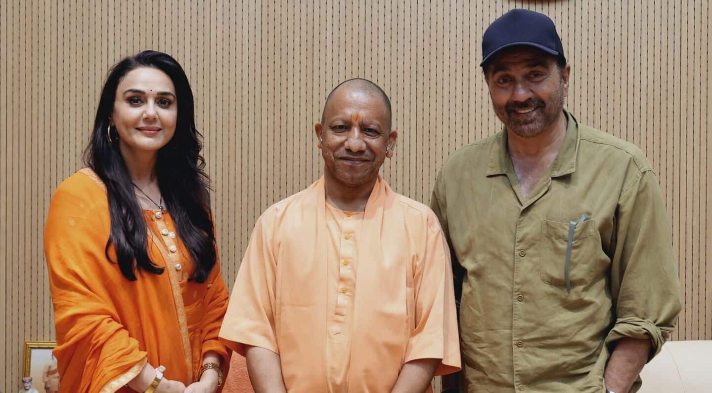 'बंटवारा 1947' के लिए लखनऊ में मुख्यमंत्री योगी आदित्यनाथ से मिले सनी देओल-प्रीति जिंटा