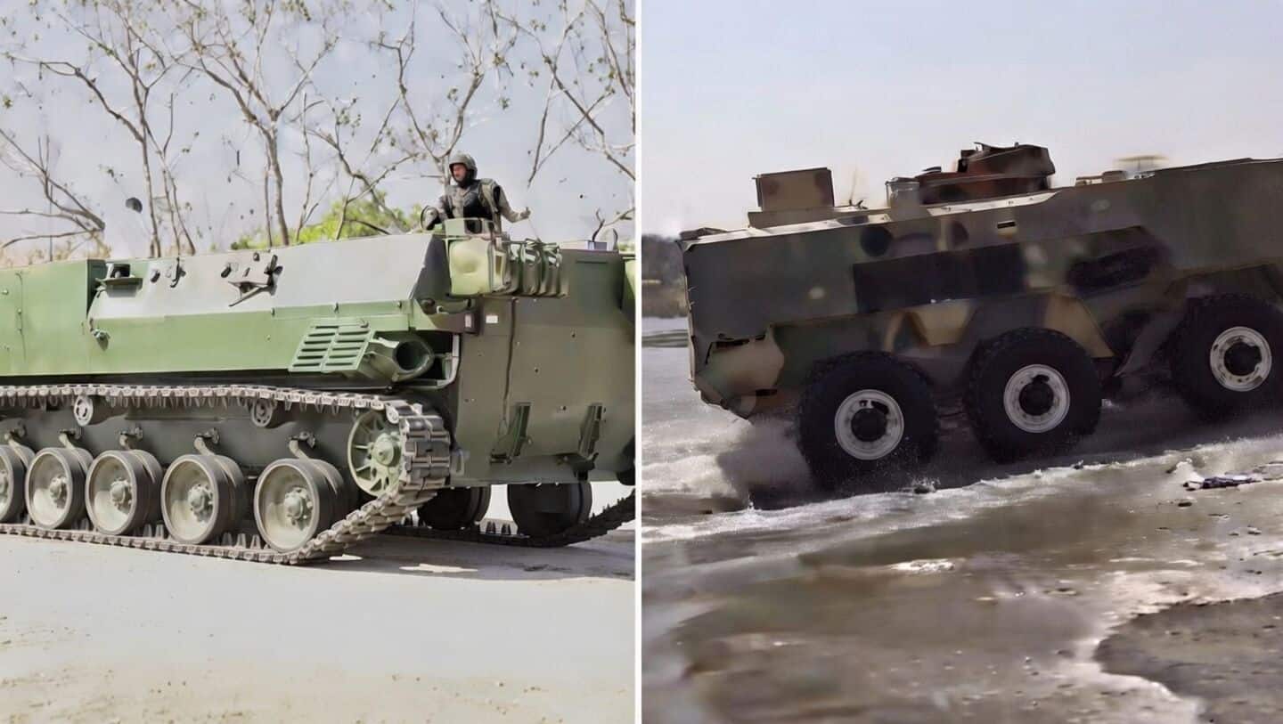 DRDO unveils Vikram VT21 tracked and wheeled armored vehicle