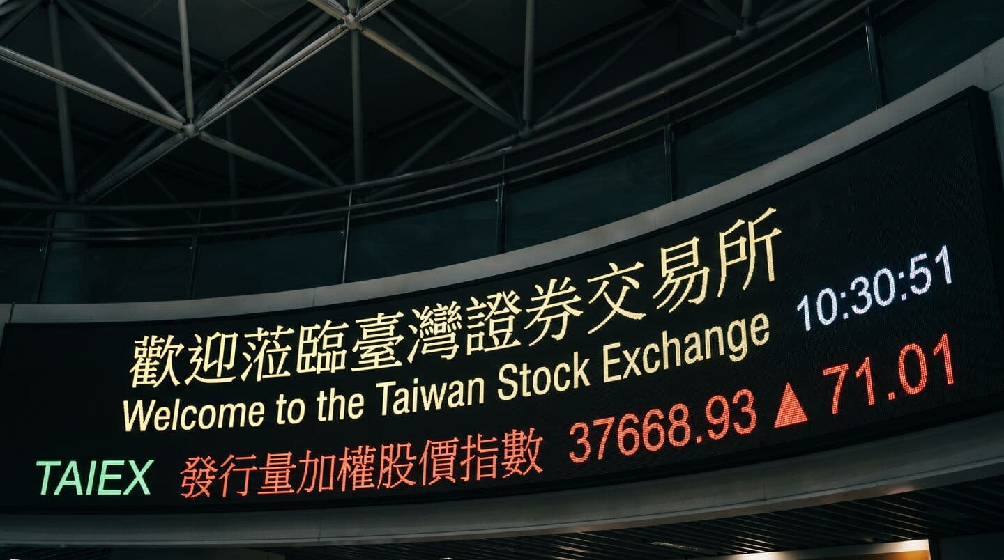 Taiwan becomes world's 5th-biggest stock market at $4.95 trillion