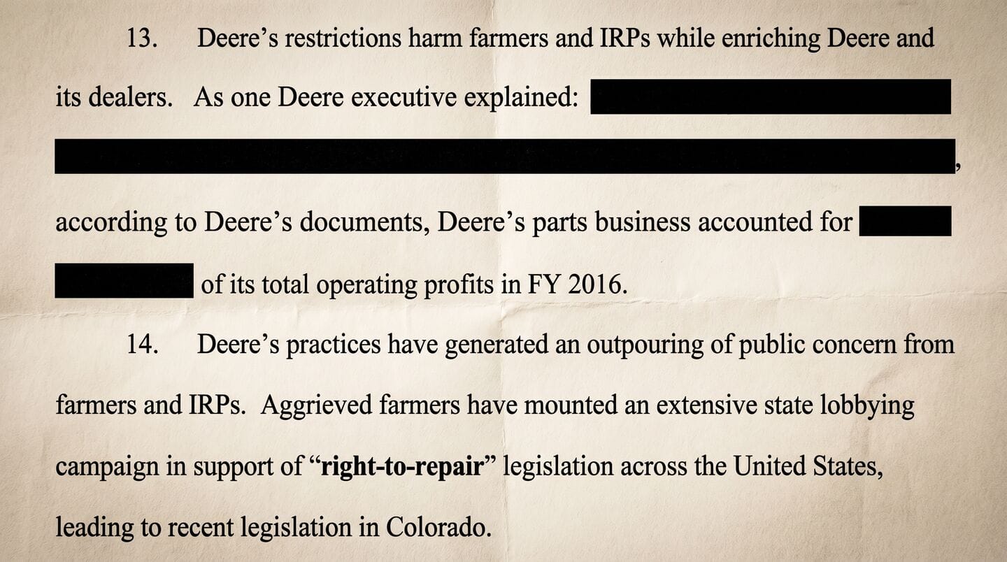 John Deere proposes $99 million settlement in right to repair lawsuit