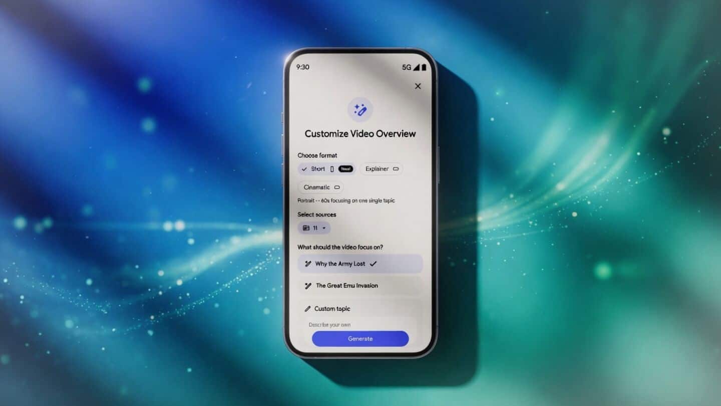 Google announces short video overviews for NotebookLM AI research assistant