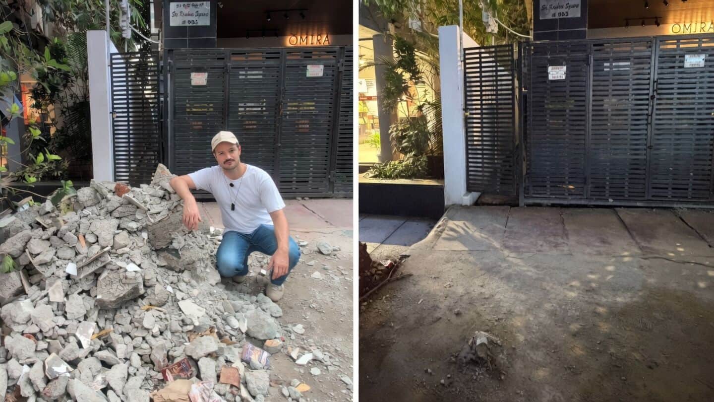 Canadian vlogger Caleb Friesen exposes Bengaluru's Indiranagar sidewalks, prompts repairs