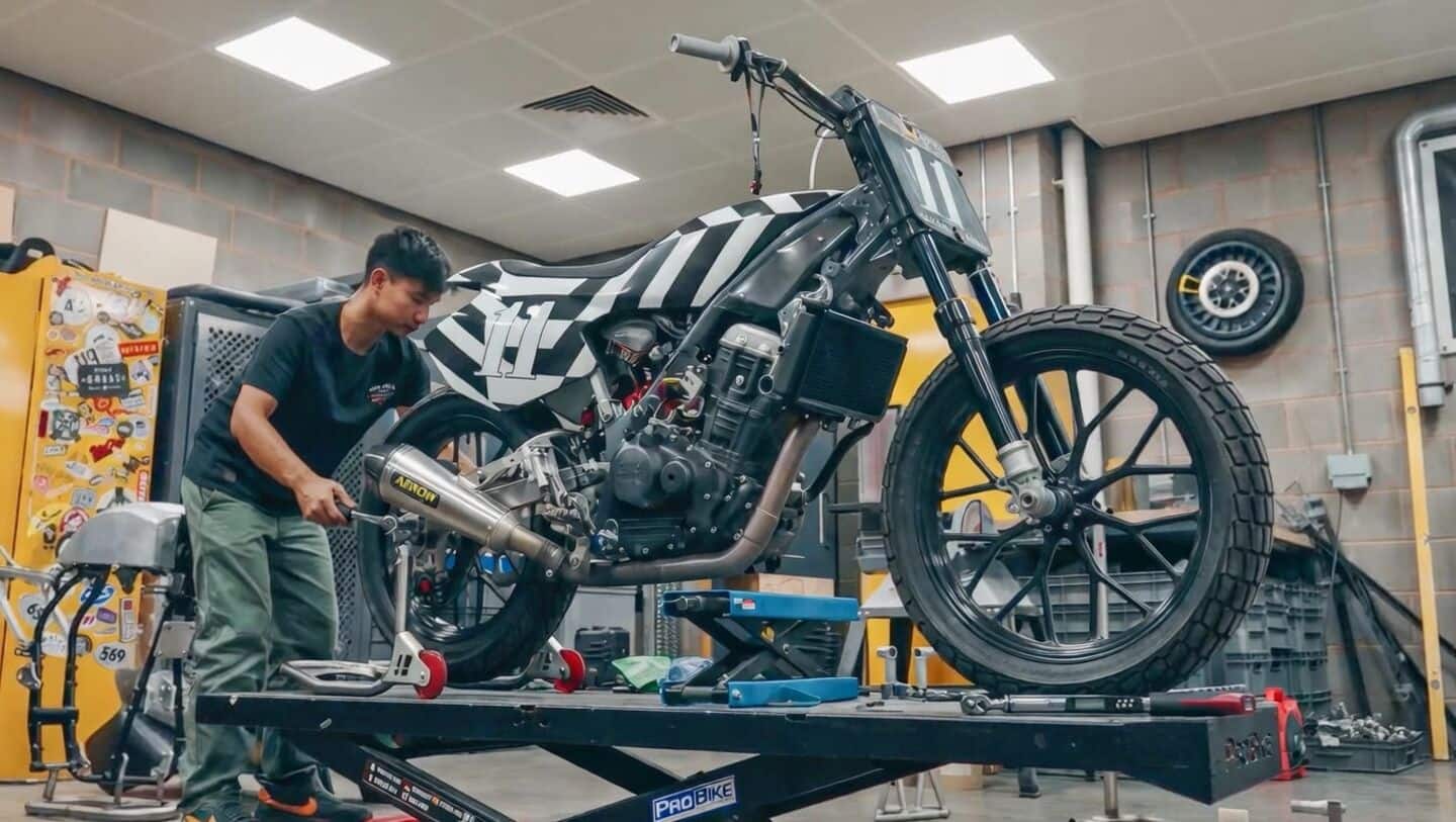 Royal Enfield debuts Sherpa FT MK2 for FIM Flat Track