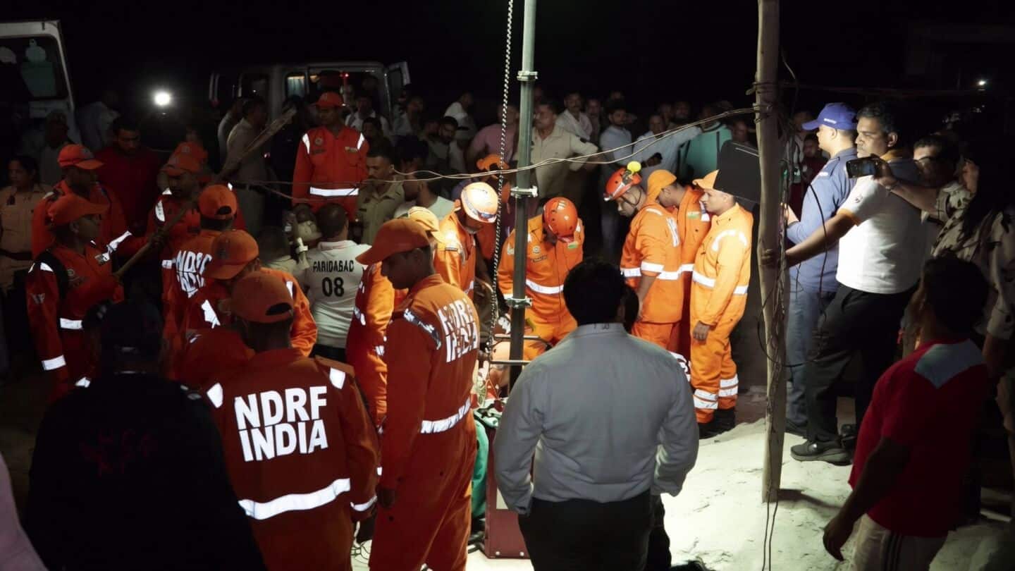 Neha, 3-year-old, fell into open borewell in Sihi village Faridabad