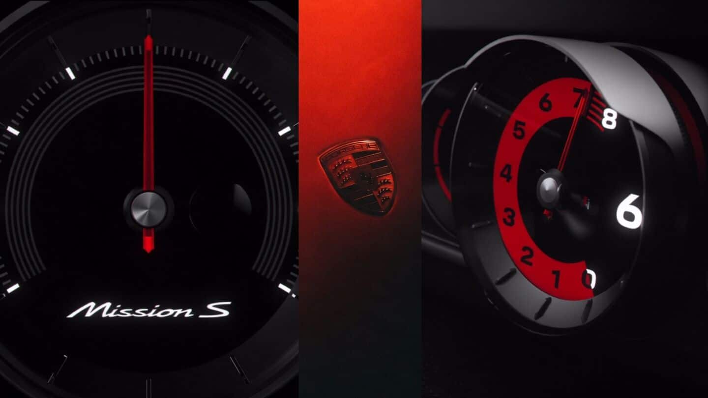 Porsche teases Mission S Concept cockpit, revs near 8,000 rpm
