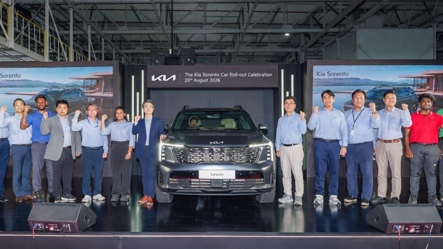 Kia rolls out Sorento from Anantapur, hybrid and diesel options