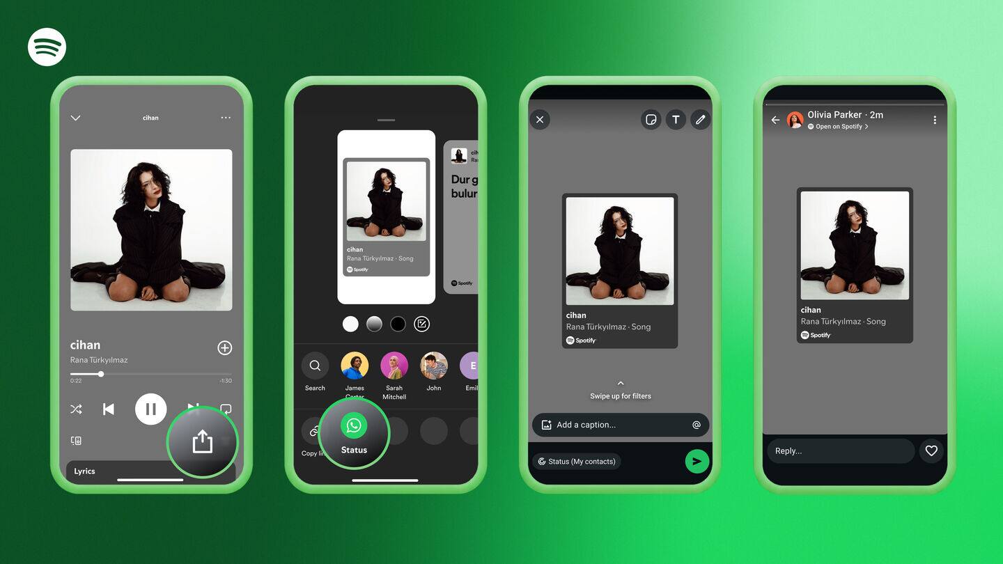 You can now share Spotify music to WhatsApp Status