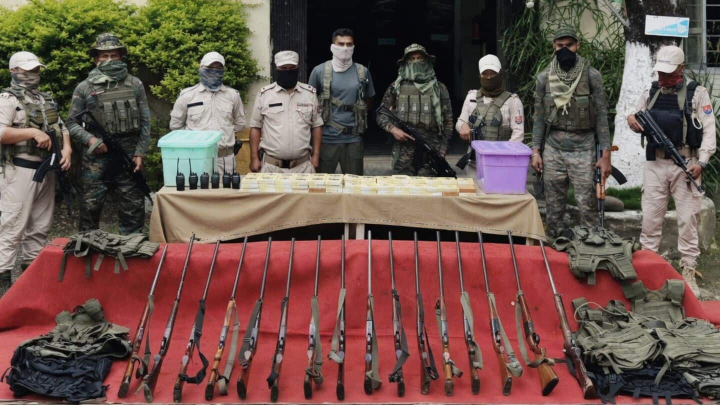Security teams find large illegal arms cache in Kangpokpi district