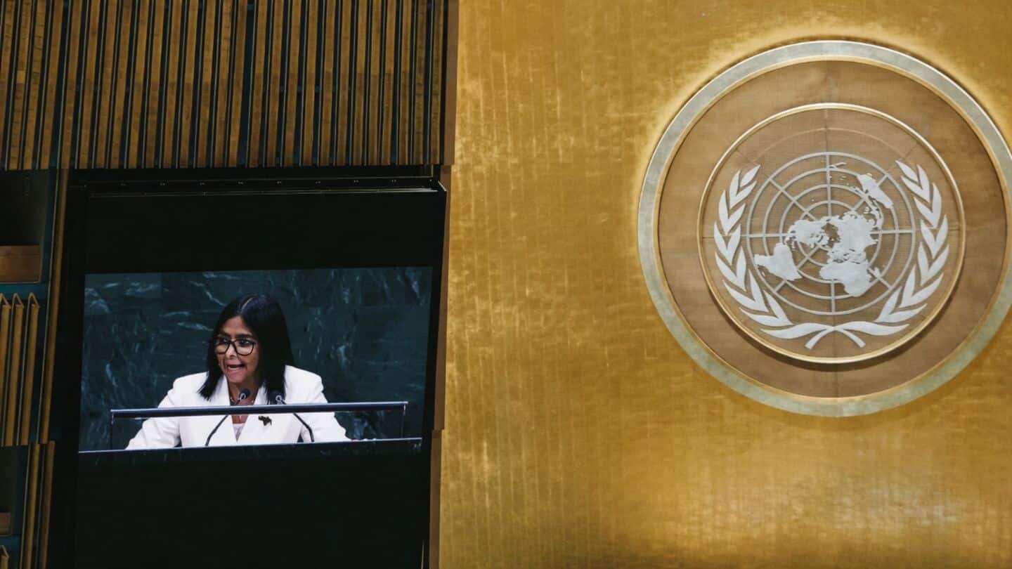 Donald Trump meets Delcy Rodriguez at U.N. to discuss elections