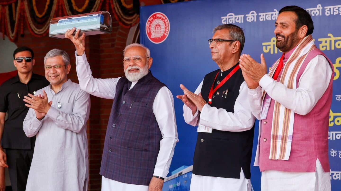 Prime Minister Narendra Modi inaugurates India's 1st hydrogen-powered train
