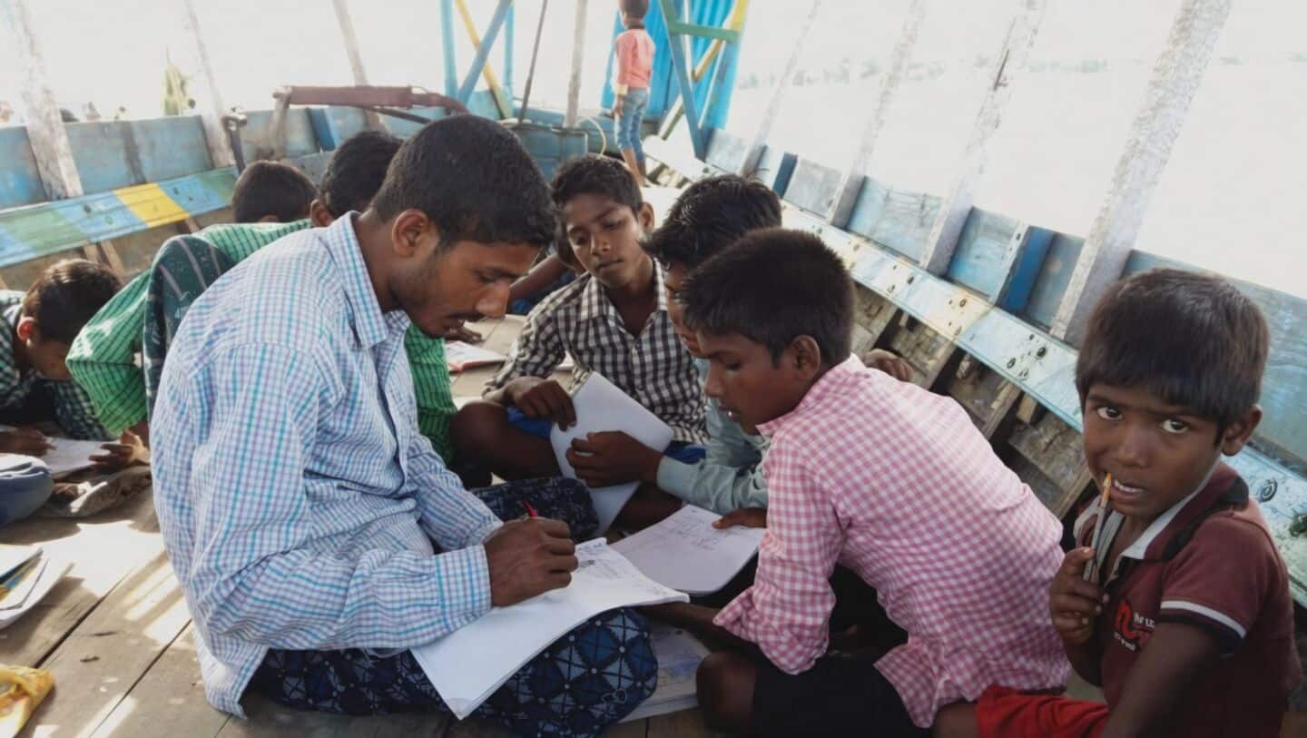 Floating schools in Assam keep children learning during monsoon floods