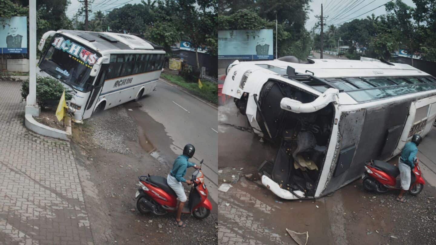 Kakkoor wedding bus overturns and hits gas station, 35 injured