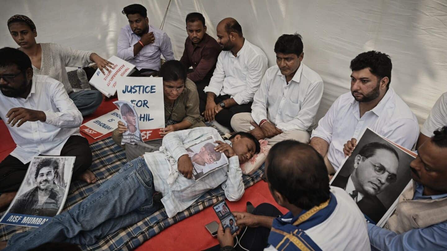 Sahil Wakode parents hunger strike demanding arrest of Suryanarayana Doolla